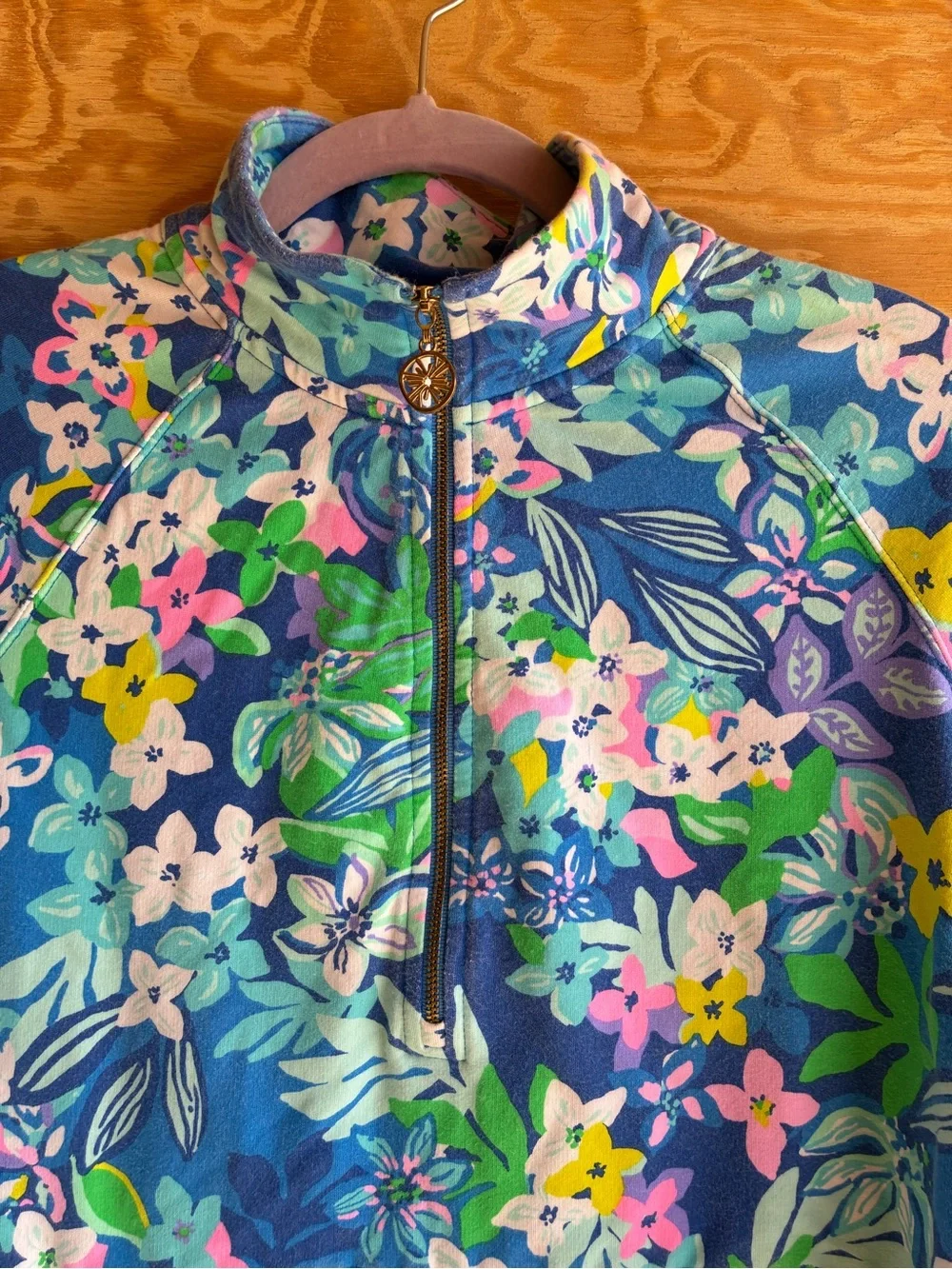 LILY PULITZER Melena UPF 50+ Melena 1/4 zipper Pullover Size Small